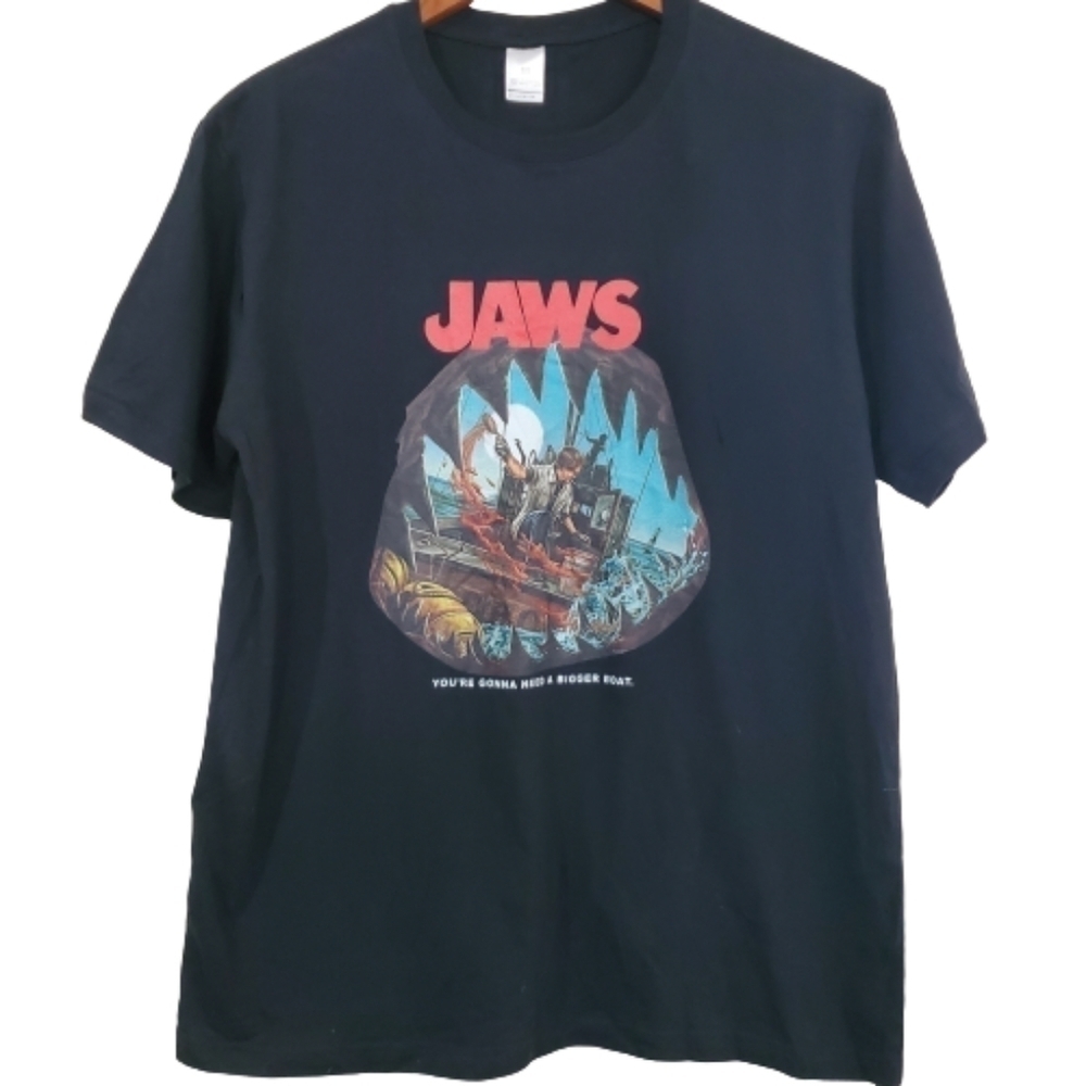 NWOT Jaws the Movie Black Short Sleeve T-Shirt Size Medium